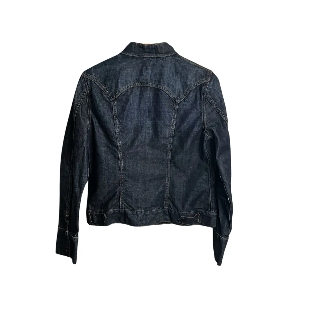 Gap Western Style  Mock Collar Jean Jacket Size Medium Women’s - Image 3