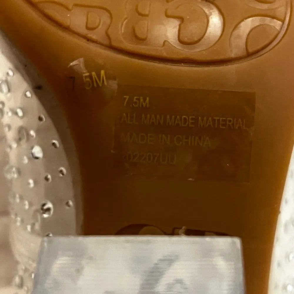 Gianni Bini Clear Vinyl Pump Lucite Block Heel Crystal Embellished nwob - Image 8