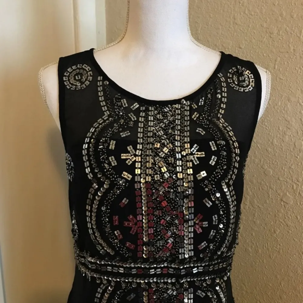 NWT Hand Beaded Cocktail Dress - Image 4