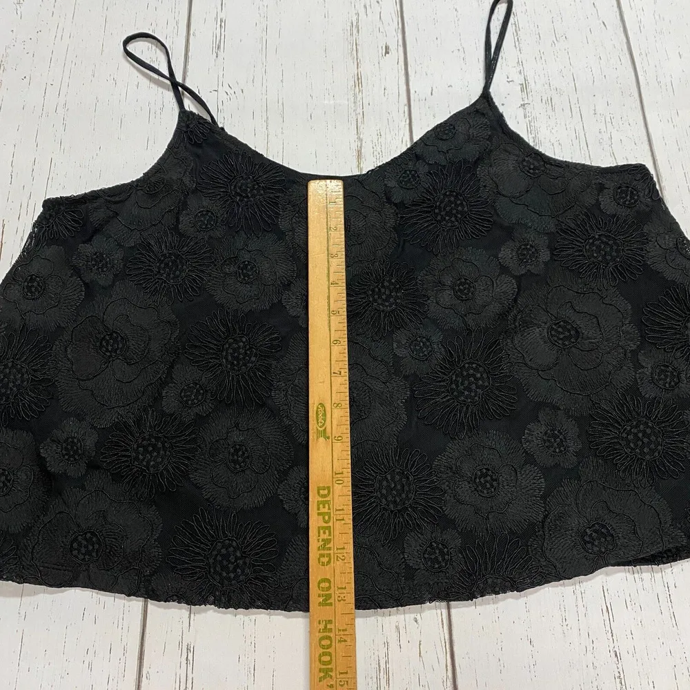 Express Womens Large Black Lace Tank Top Goth Gothic Grunge Whymsigoth Emo Lined - Image 7