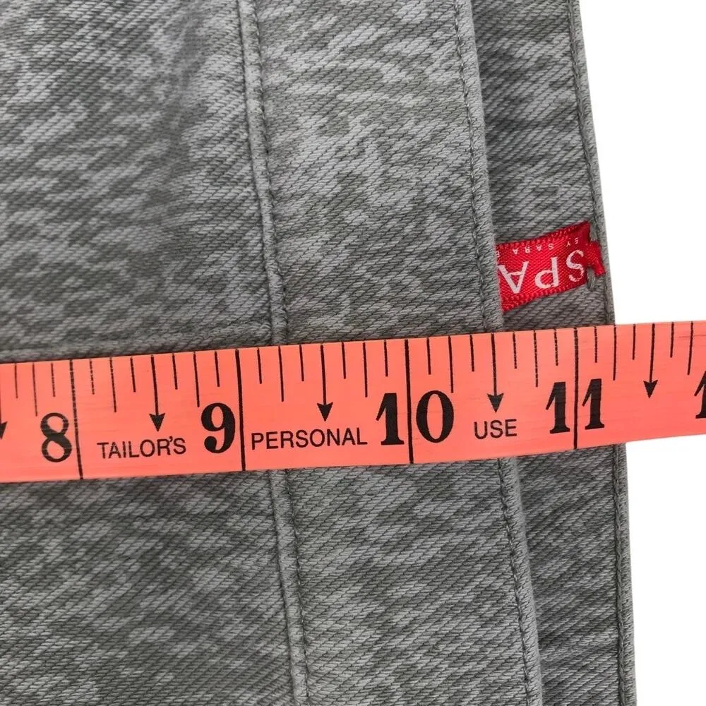 SPANX Snake Skin Jeanish Leggings Women L Gray Pull On Comfort Stretch Travel - Image 11