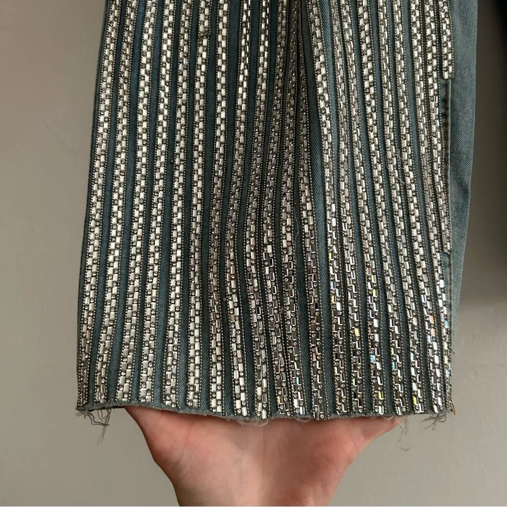 Patrick Starr Fashion to Figure Turn Up High Rise Rhinestone Jeans Sze 14 - Image 4