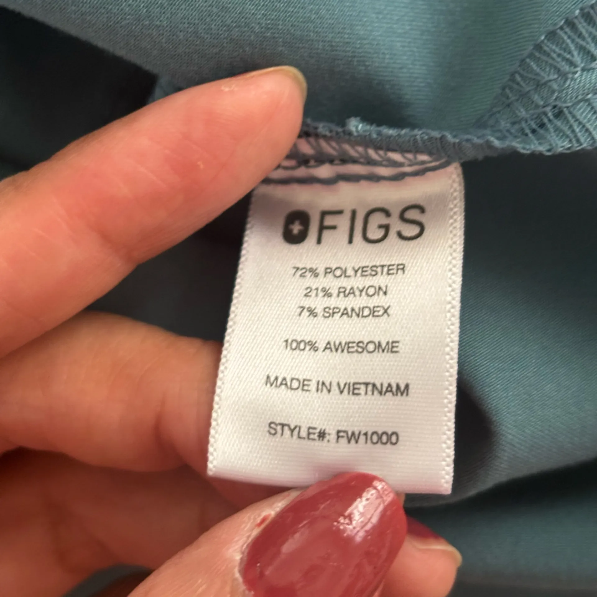 Figs HydroGreen limited edition V-Neck Women's Top Size XXS - Image 8