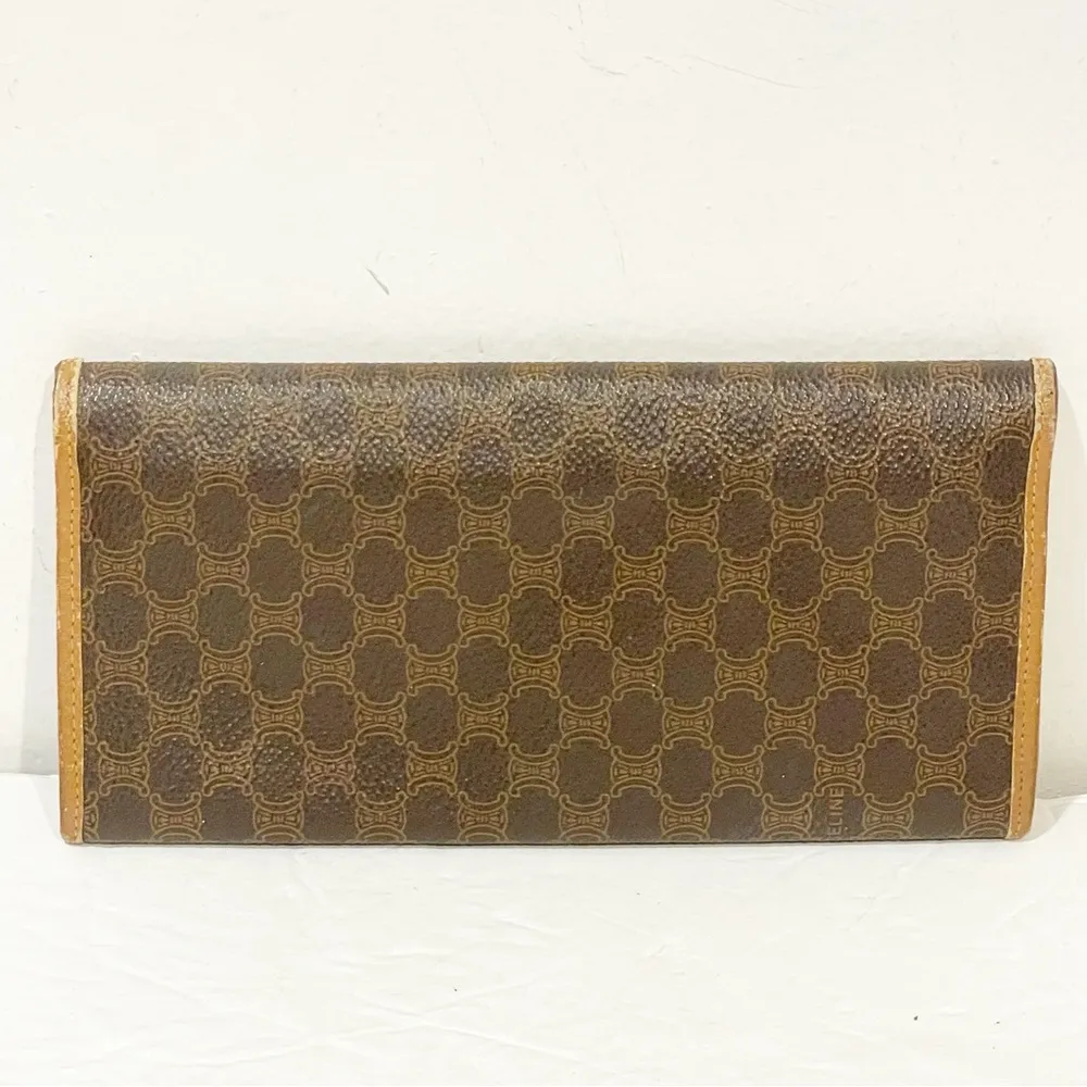 CELINE  Macadam Vintage Long PVC & Leather Bifold Wallet - Image 8