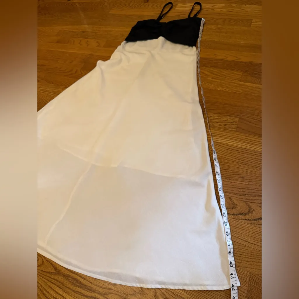 Two tone Black and White Maxi Dress size M Size M - Image 11