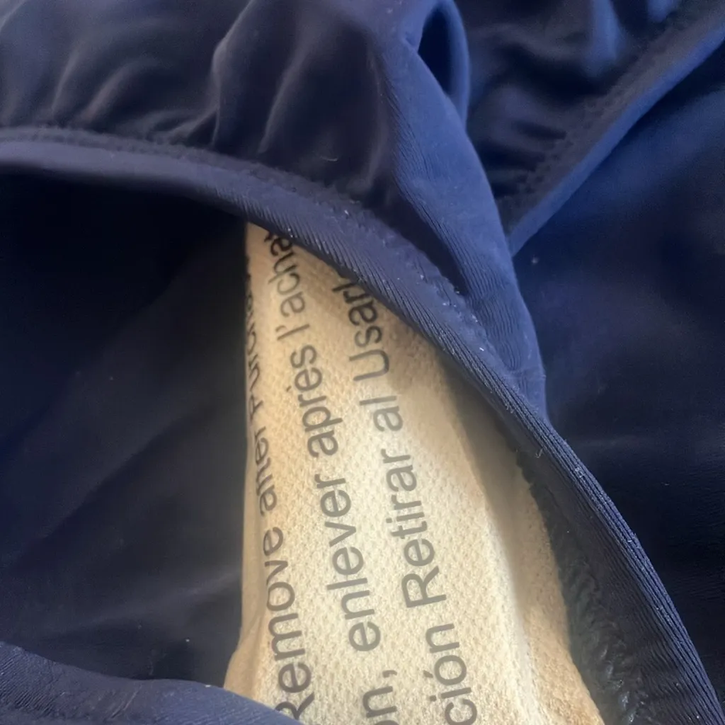 Merona Blue Bikini Bottom with Floral Waistband xl brand new - Image 3