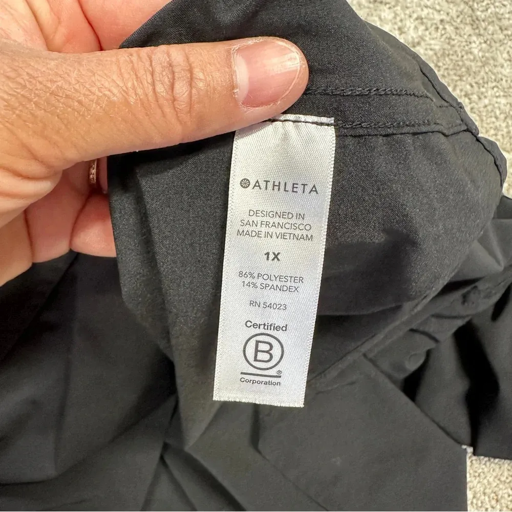 Athleta Zuma Shirtdress Longsleeve UPF 50+ Travel Black Size 1X - Image 14