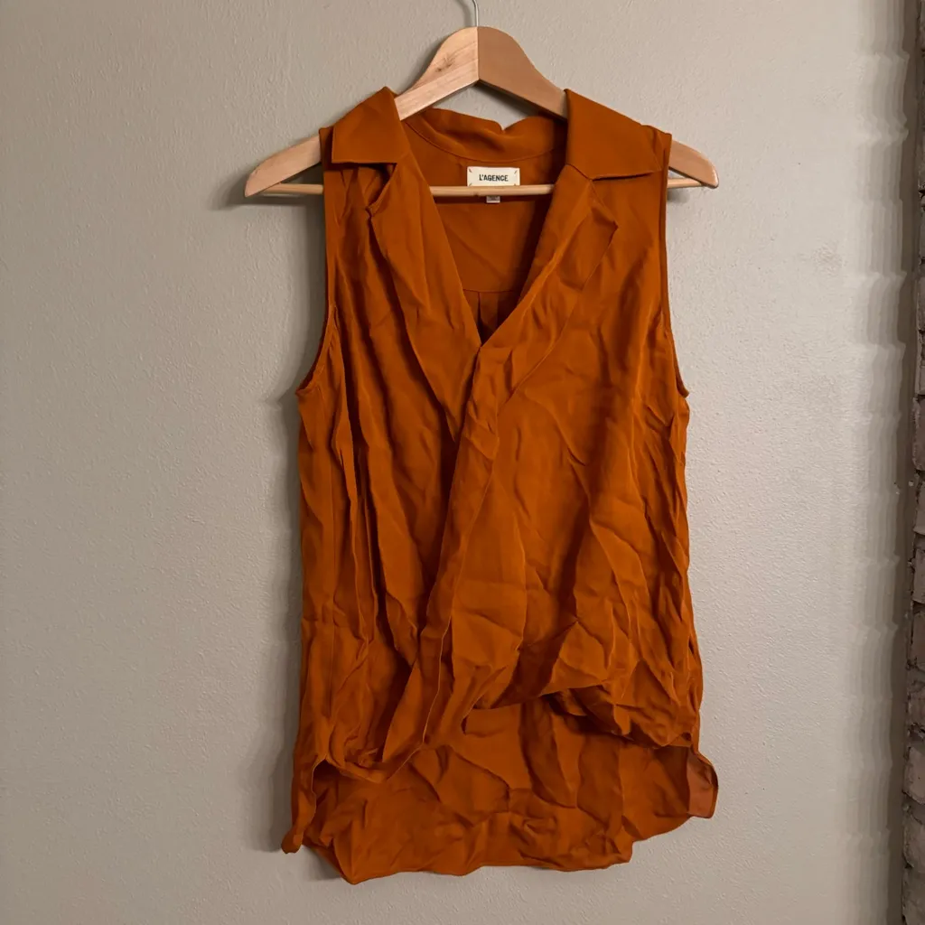 L’AGENCE Freja Draped‎ Silk Blouse - Image 3