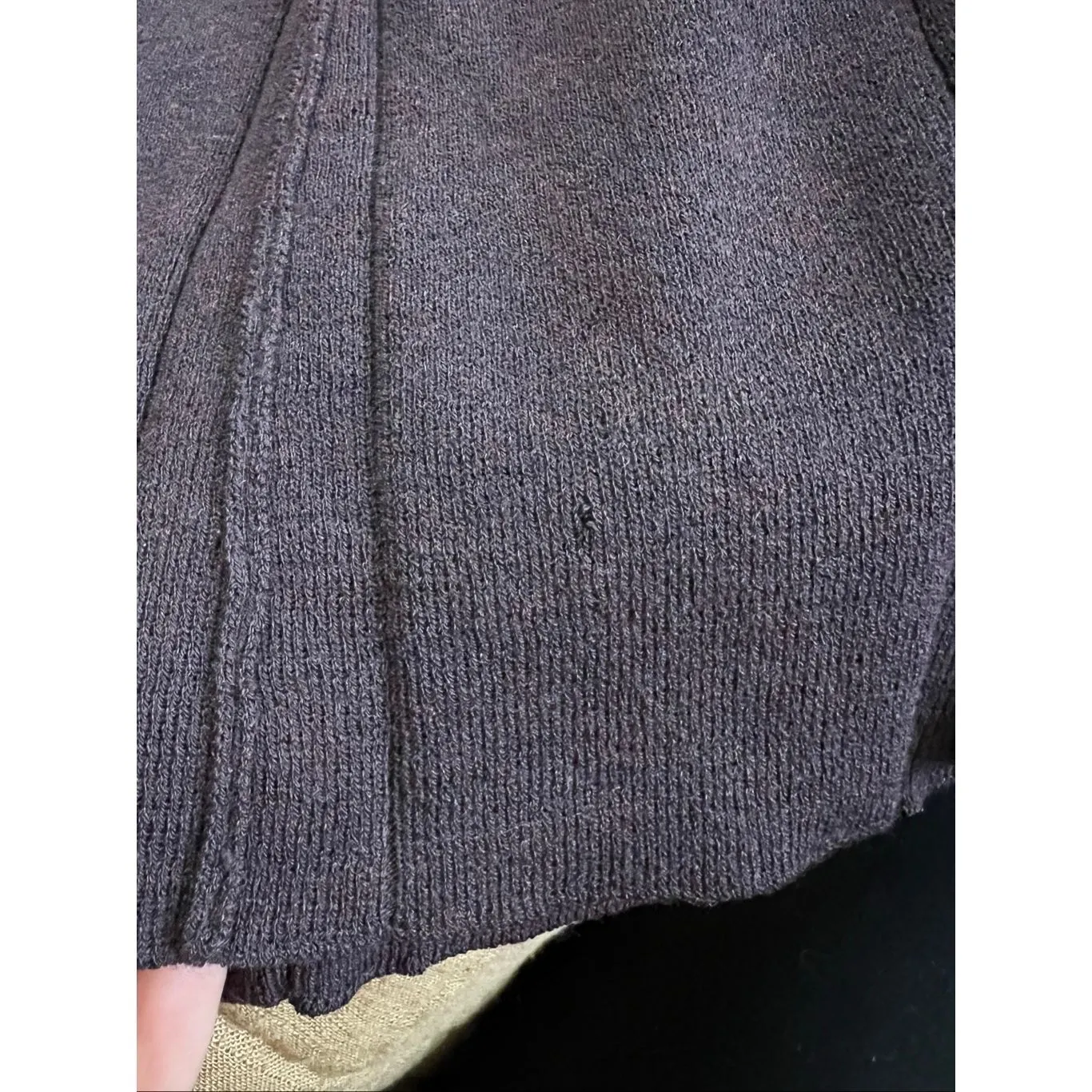 Eileen Fisher 2-Piece Plum Wool Knit Ski Skirt & Top Set Petite PM - Image 8