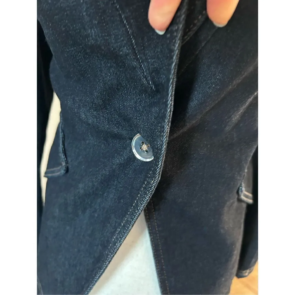 White House black market Jean jacket size 0 - Image 3