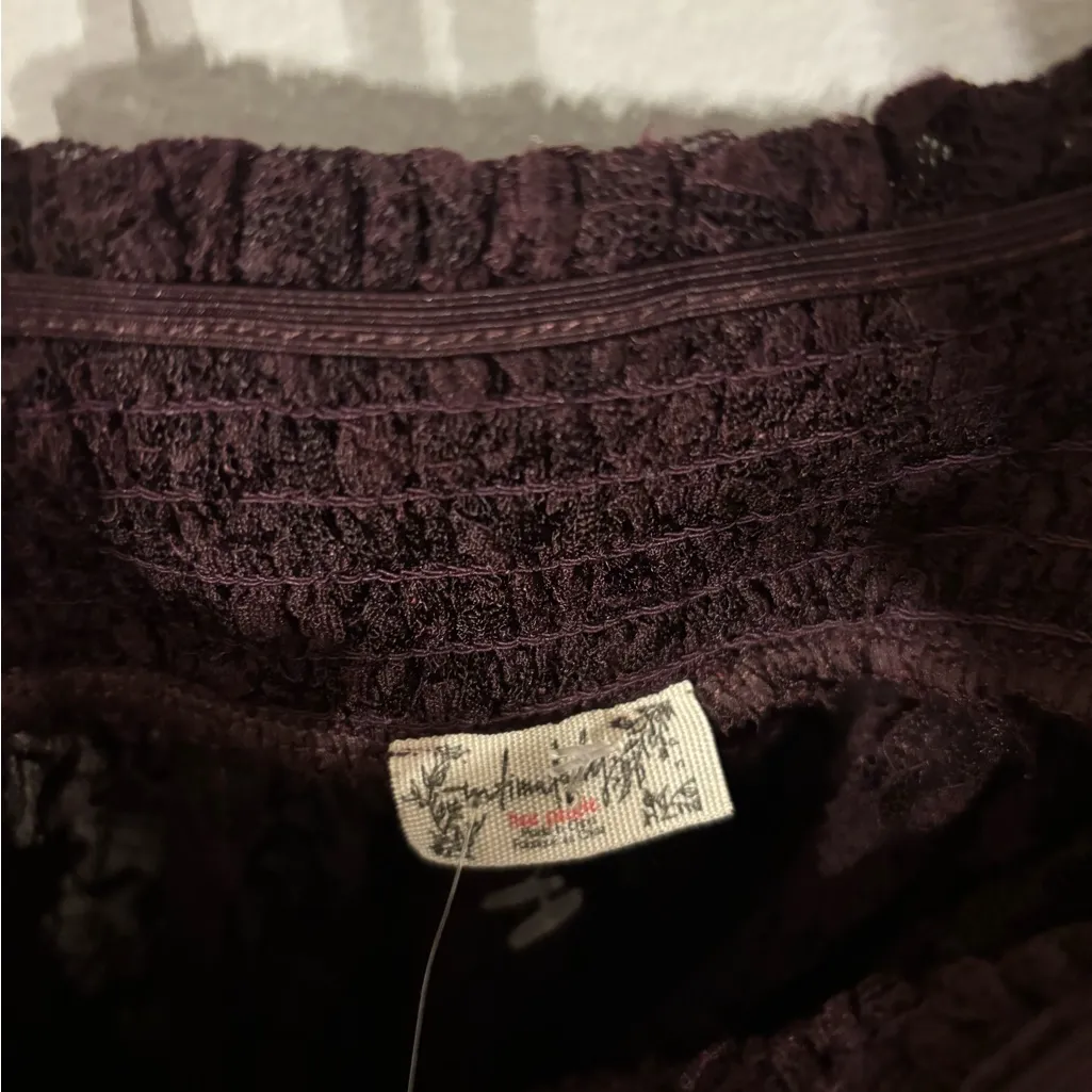Free People Intimately Lace Romper Dress Lingerie Plum Size Small NEW NWT - Image 6