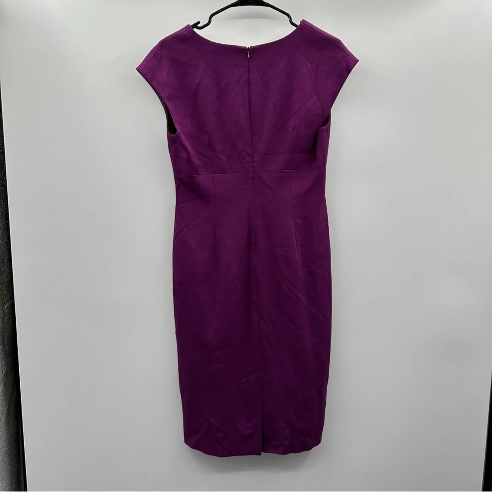 Trina Turk Purple Embellished Short Sleeve Fit & Flare Midi Dress‎ Size 8 - Image 4