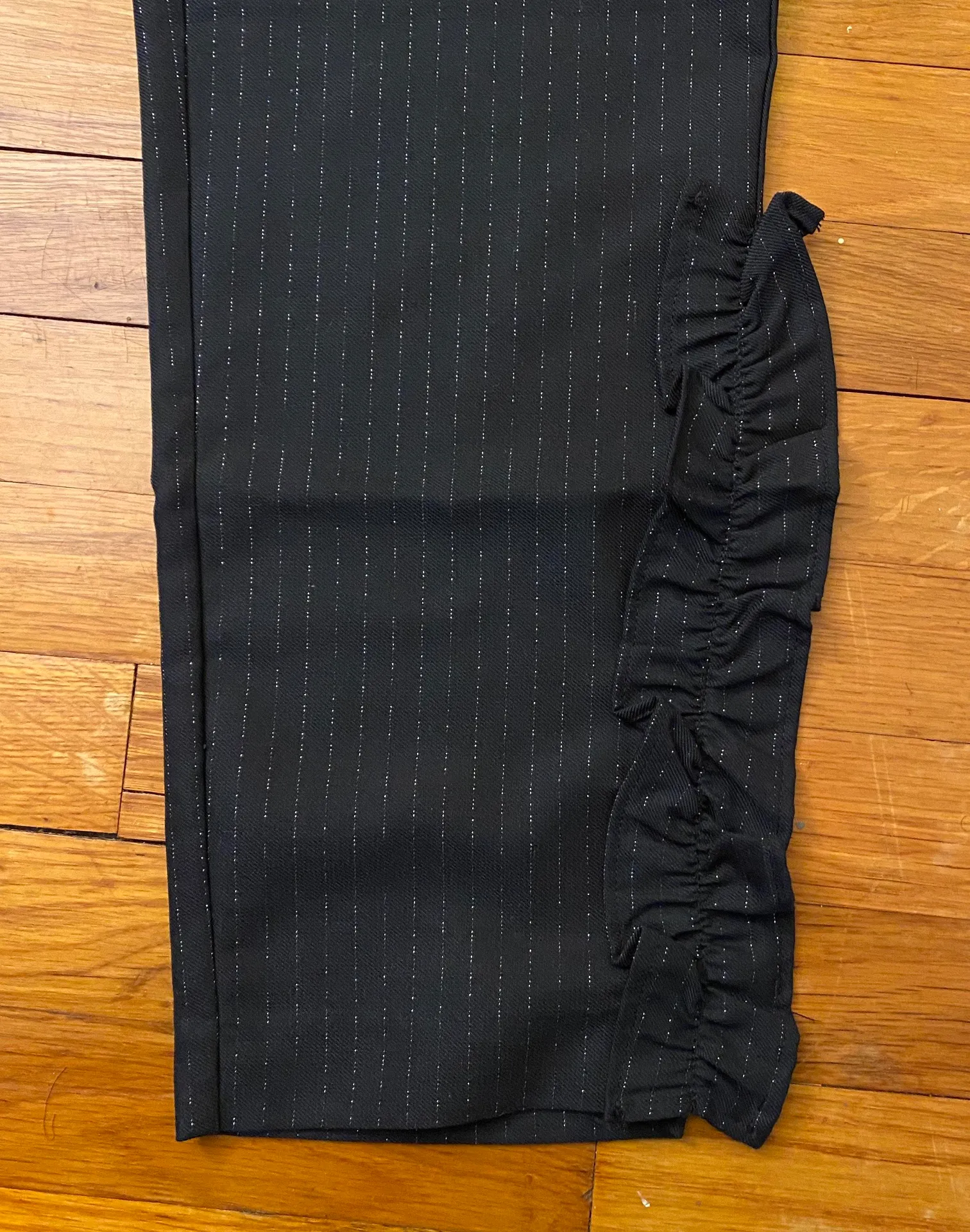 Blue Sparkle Pants With Ruffles - Image 5