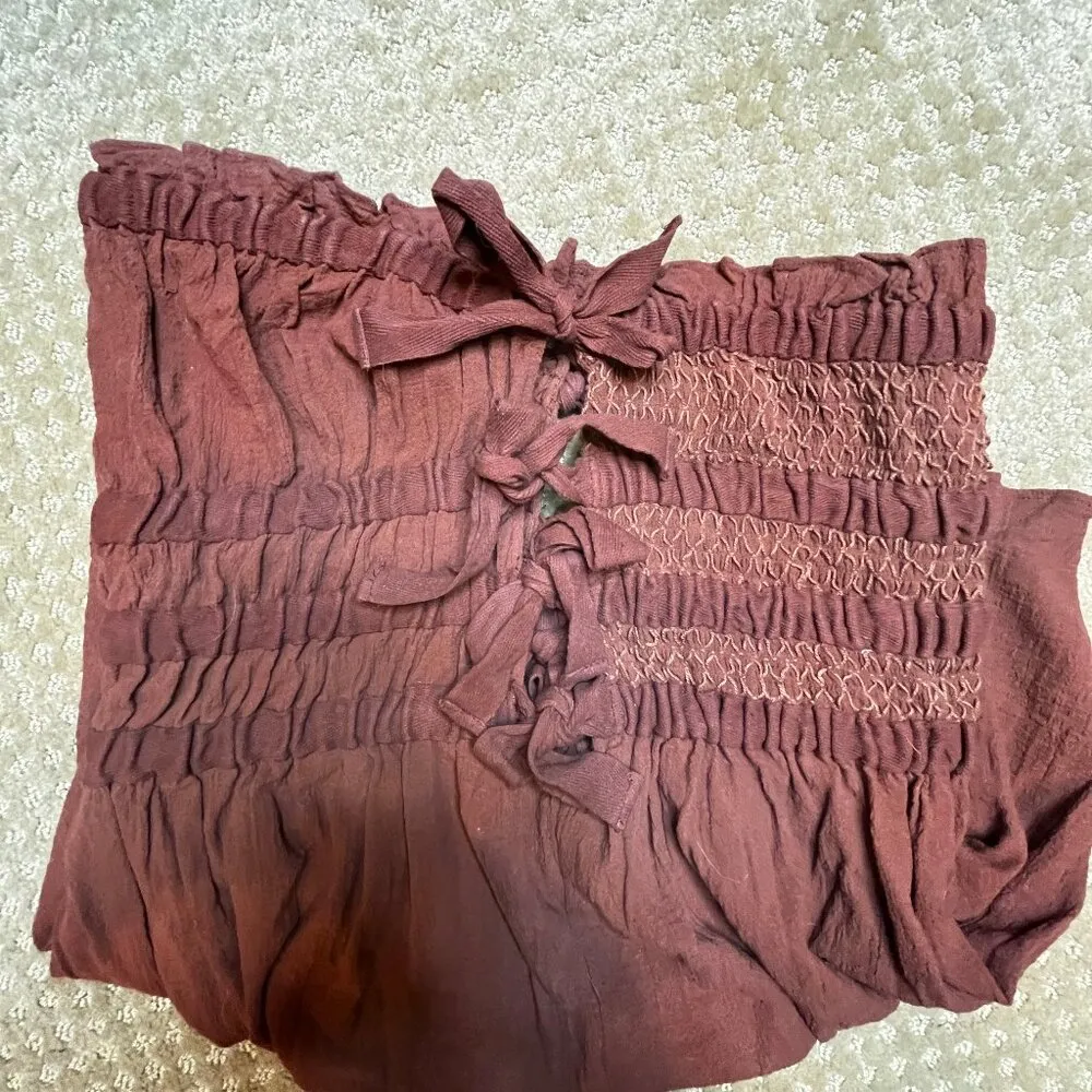 Free People Jen’s Pirate Booty Fleetwood Tunic NWOT Brown SZ M Festival Boho - Image 9