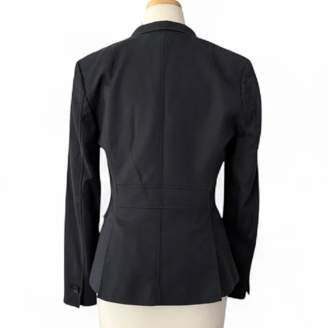 Banana Republic Black Stretch Twill Blazer Pockets Tailored Fitted Classic Sz 10 - Image 4