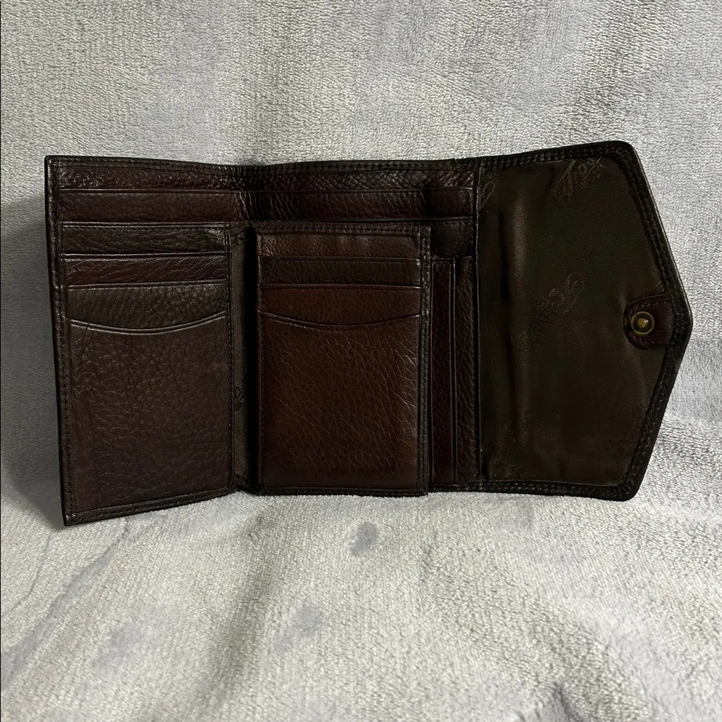 Fossil Dark Brown Pebbled Leather Wallet - Image 4