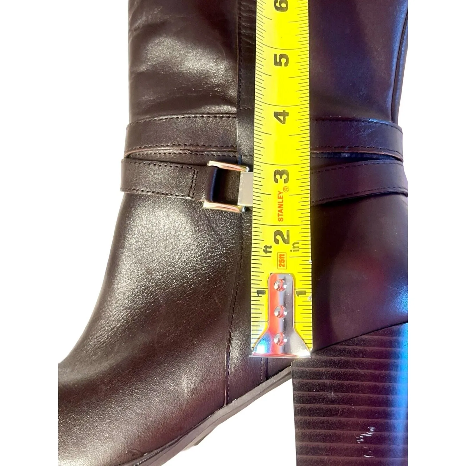 Giani Bernini Boots Womens 9.5 Brown Dress Boots Heeled Memory Foam Zip - Image 9