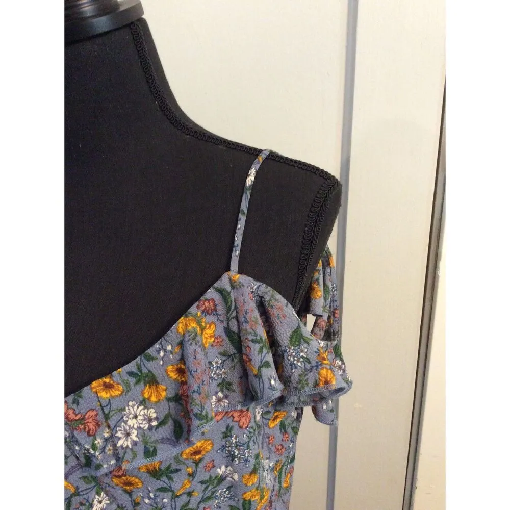 Floral Off Shoulder Mini Dress Blue size 9/10 Teeze Me Girly romantic - Image 5