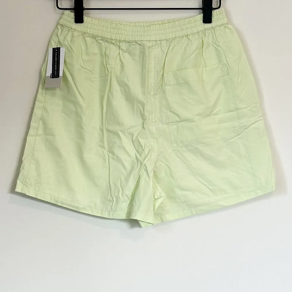 NWT BP by Nordstrom Pull-On Cotton Athletic Shorts in Green Limecream - XS - Image 7