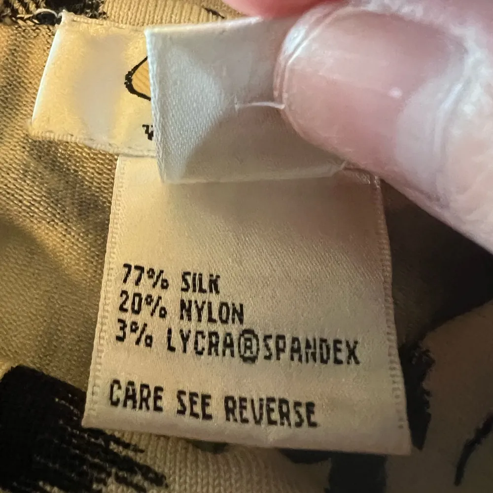 Talbots Black All Over Floral Print Long Sleeve Shirt Top Silk Nylon Plus Size X - Image 7