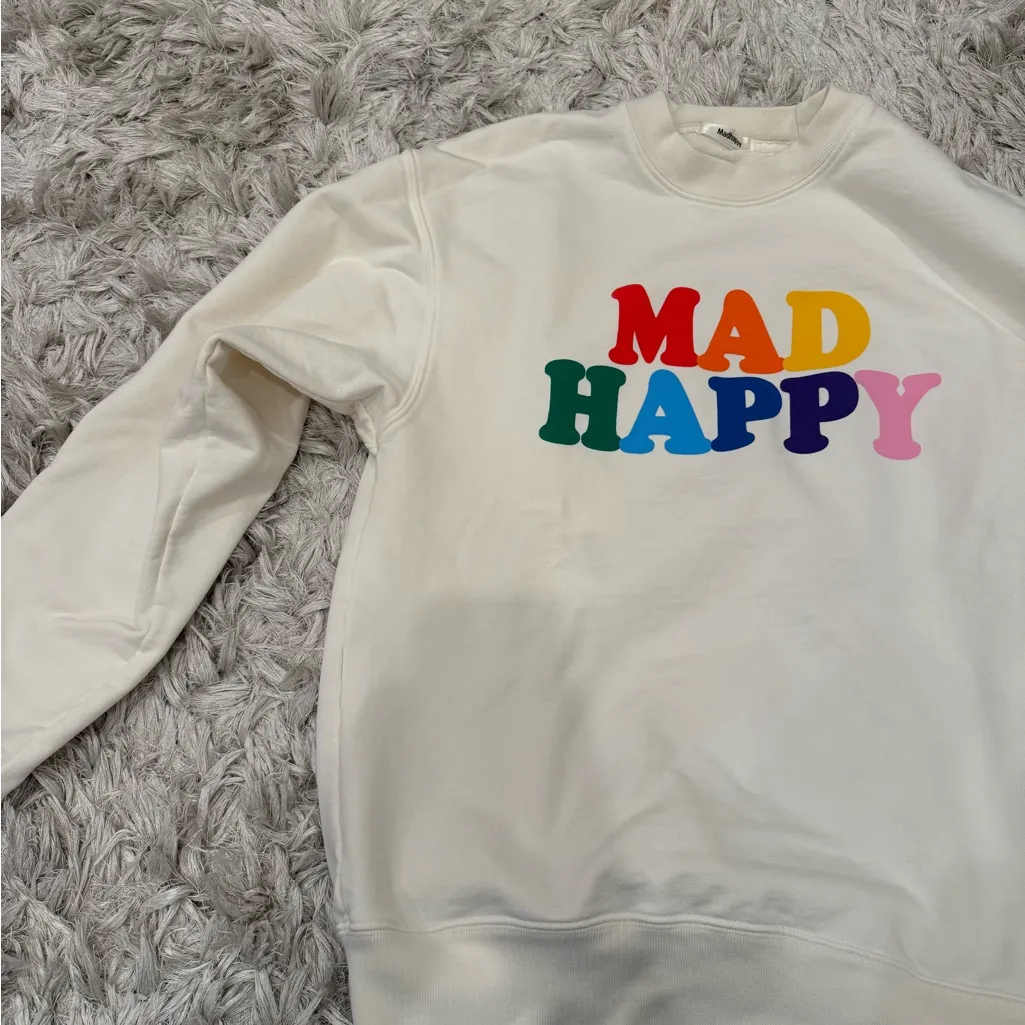 Mad Happy Cream Crewneck - Image 2