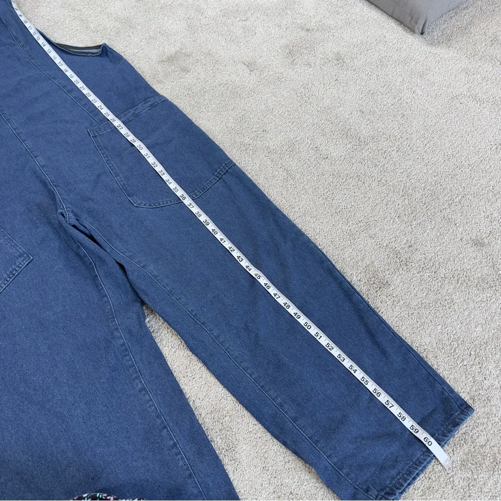 Women’s Denim Open Back Pull On Overall Sleeveless Cotton Blend in Cody Blue XXL - Image 11