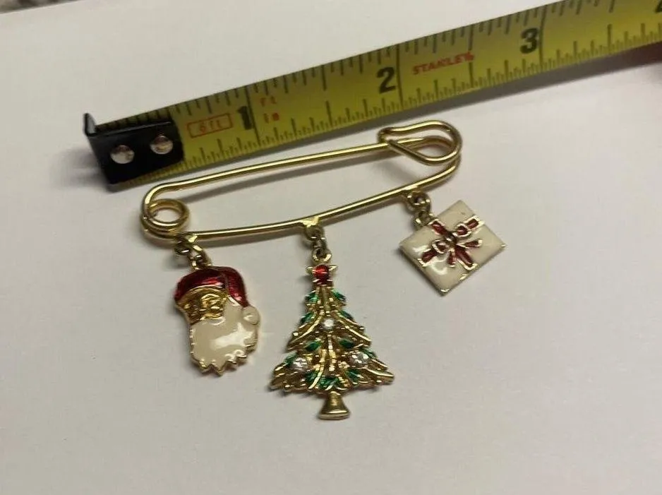 Gold Tone Brooch Safety Pin - Image 4