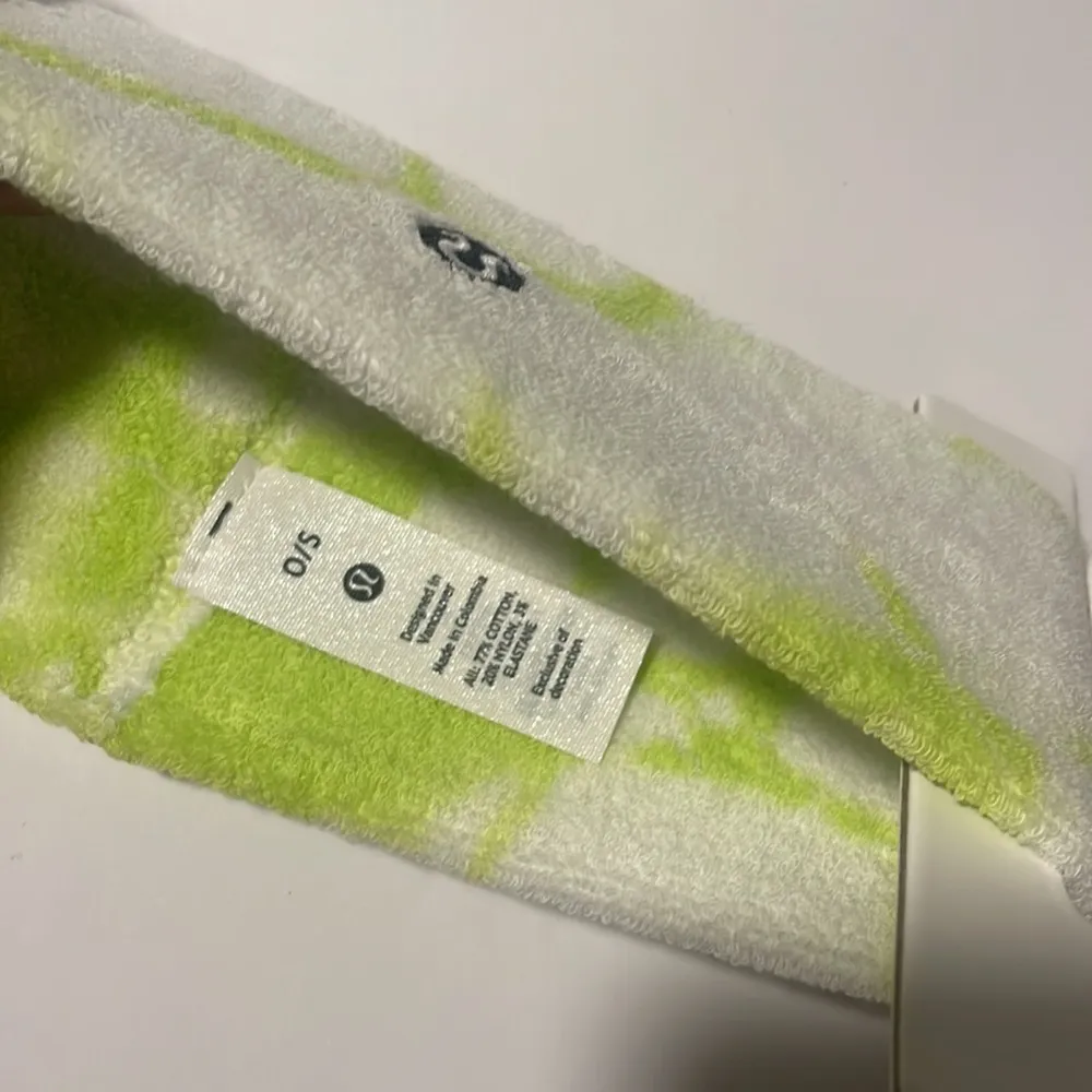 Lululemon Sweatband Headband New Cotton Terry Sweatband Electric Lemon ELLE OS - Image 6
