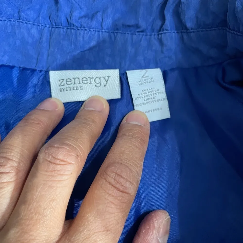 Zenergy By Chicos Blue Jacket size 2 - Image 11