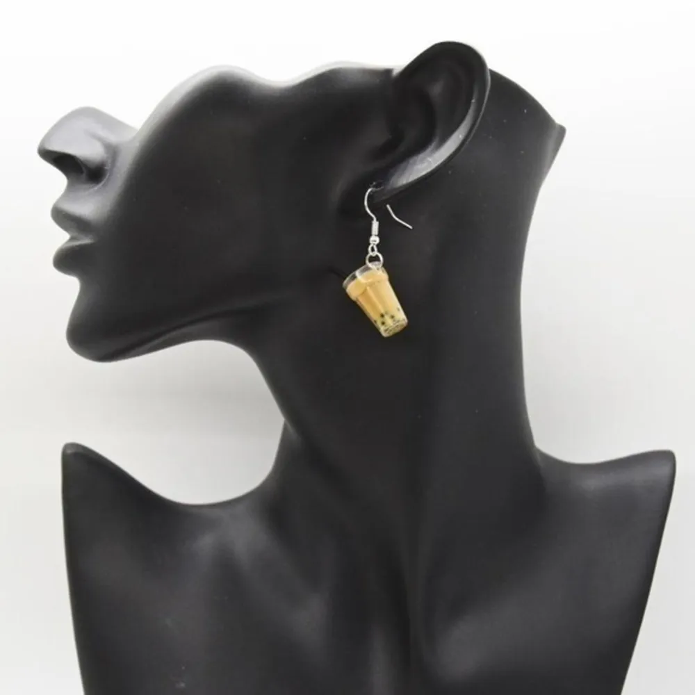 Boba Tea Earrings Gold - Image 4