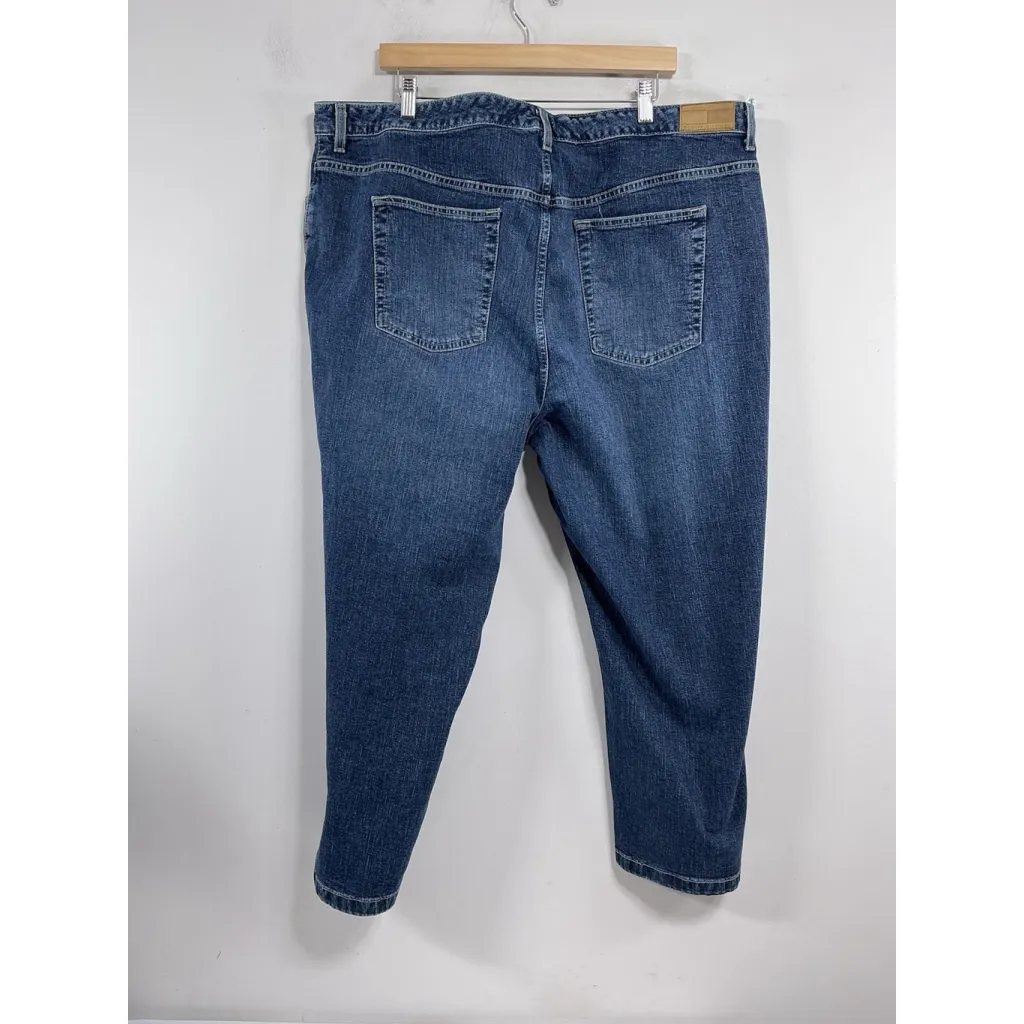 Womans Excellent Condition Tommy Hilfiger Capri Blue Jeans 22 Wide Leg 0051/T-2 - Image 2