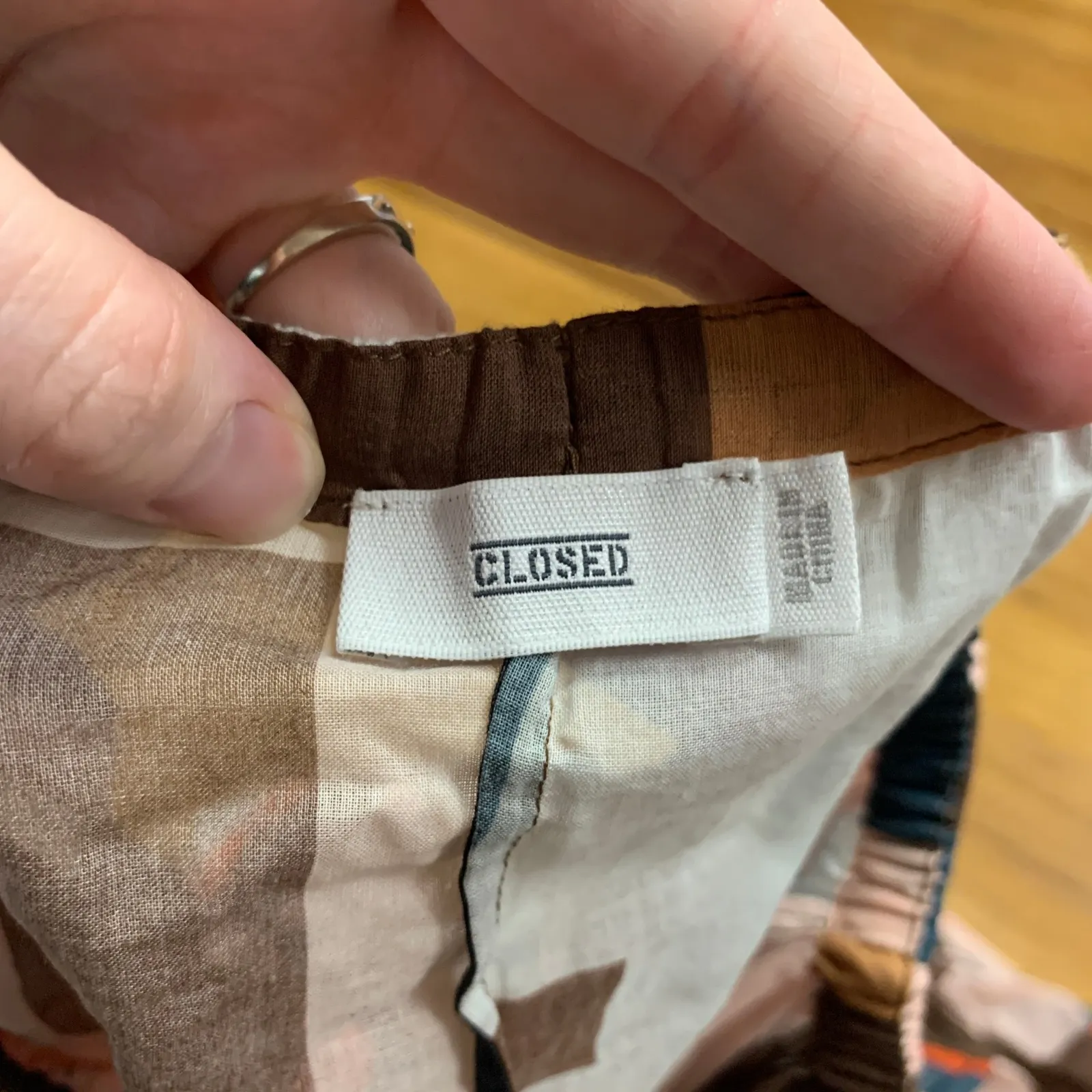 CLOSED Women's Multicolor Tunic‎ Blouse Long Sleeve V - Image 5