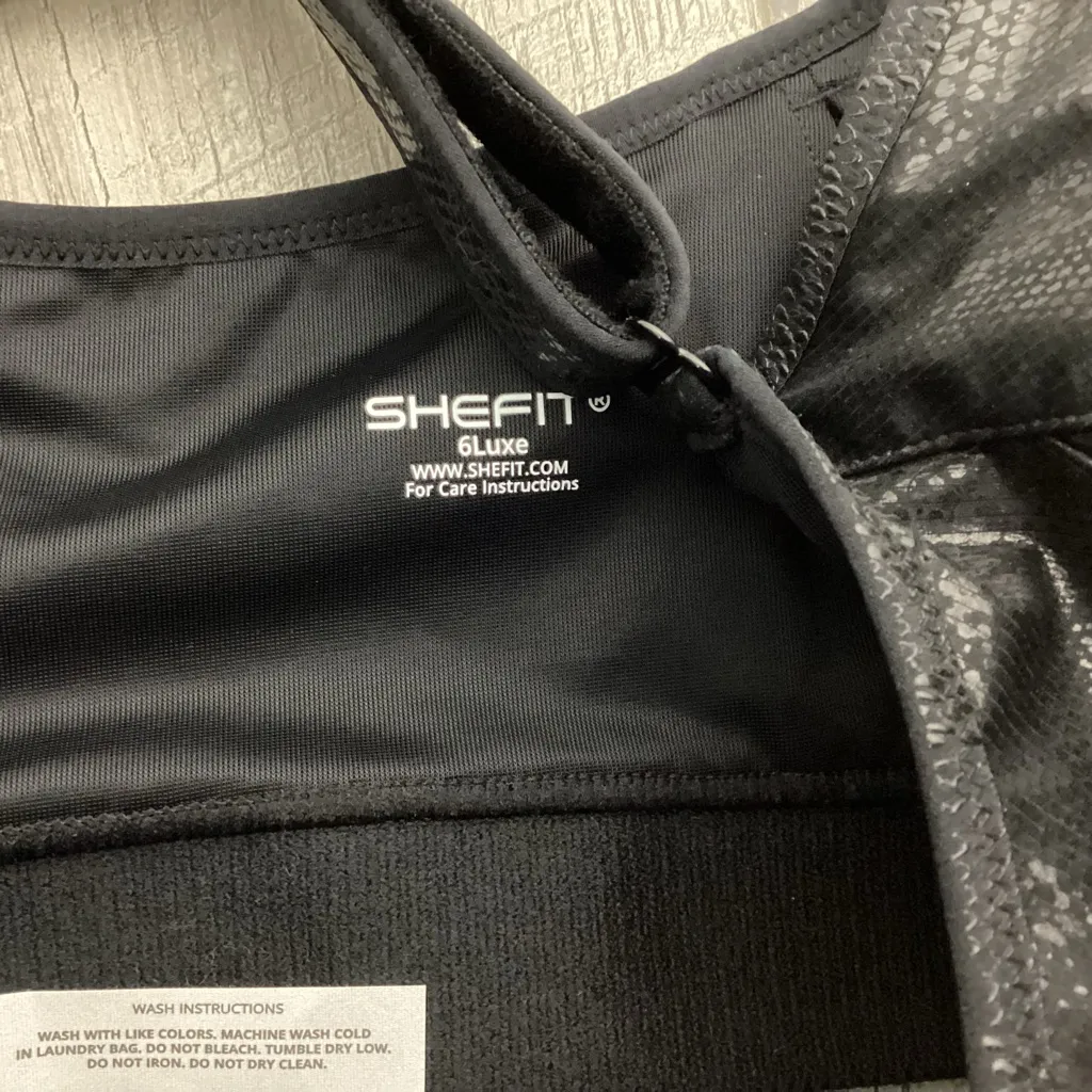 Shefit Ultimate Sports Bra Phantom Snakeskin Limited Edition Size 6Luxe NWT Black - Image 9