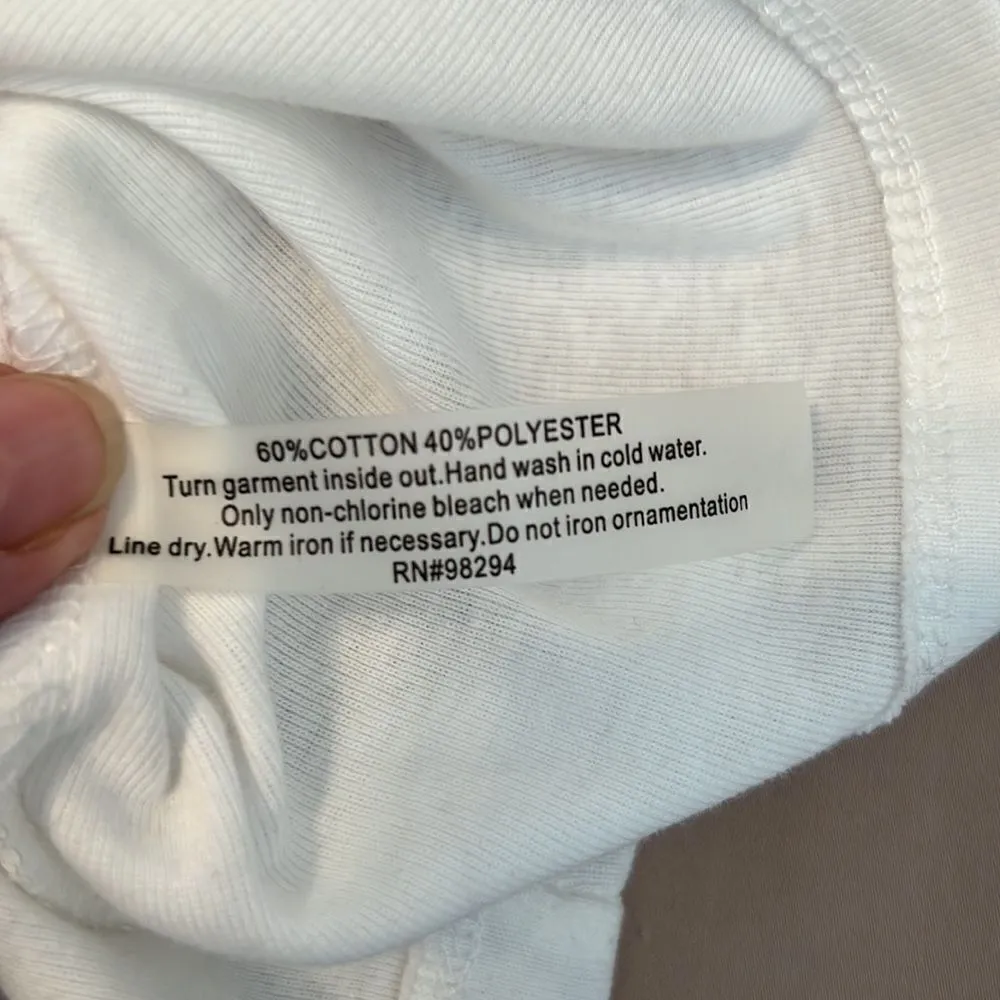 NWT onque casuals size small 3/4 sleeve snap front flowered cardigan White - Image 6