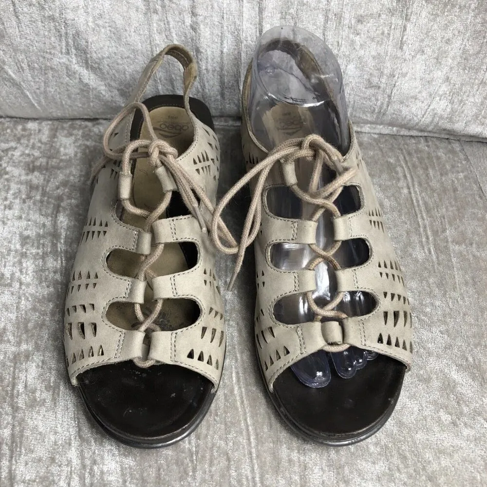 Womens Abeo bio system Laser Cut Taupe Lace - Image 4