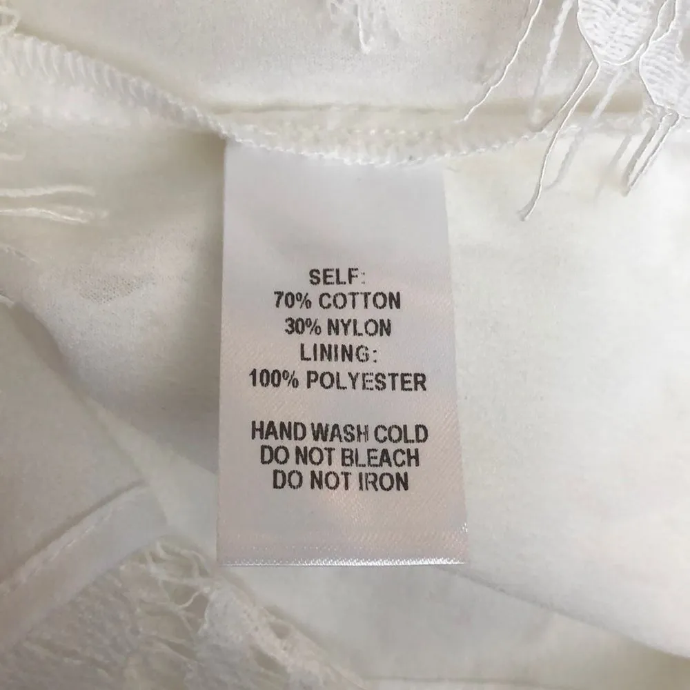 Lulu’s Divine to Five White Lace Shift Dress Off the Shoulder NWT size Small - Image 12