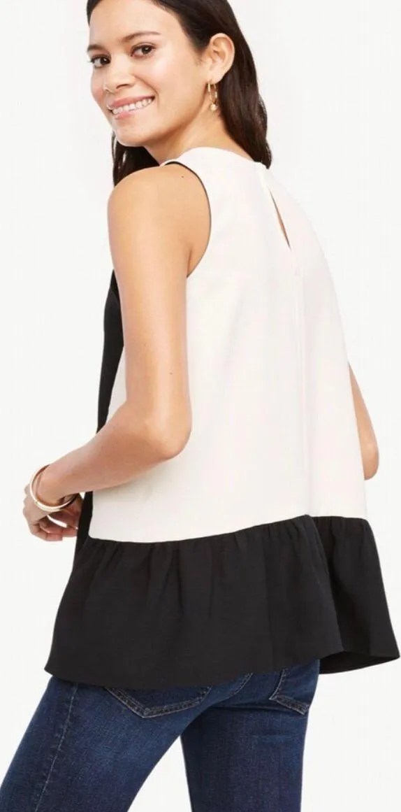 NWT  Colorblock Peplum Swing Shell Top - Image 2