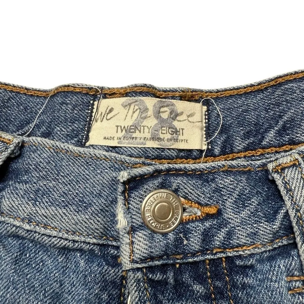 Free People Makai denim cut off Shorts 3” inseam blue size 28 - Image 5