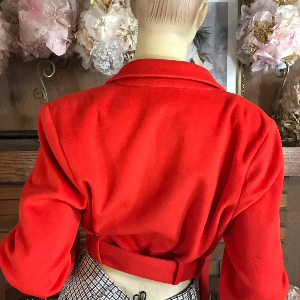 MAJORELLE "JUDY" ORANGE CROPPED JACKET NWT (M) - Image 8