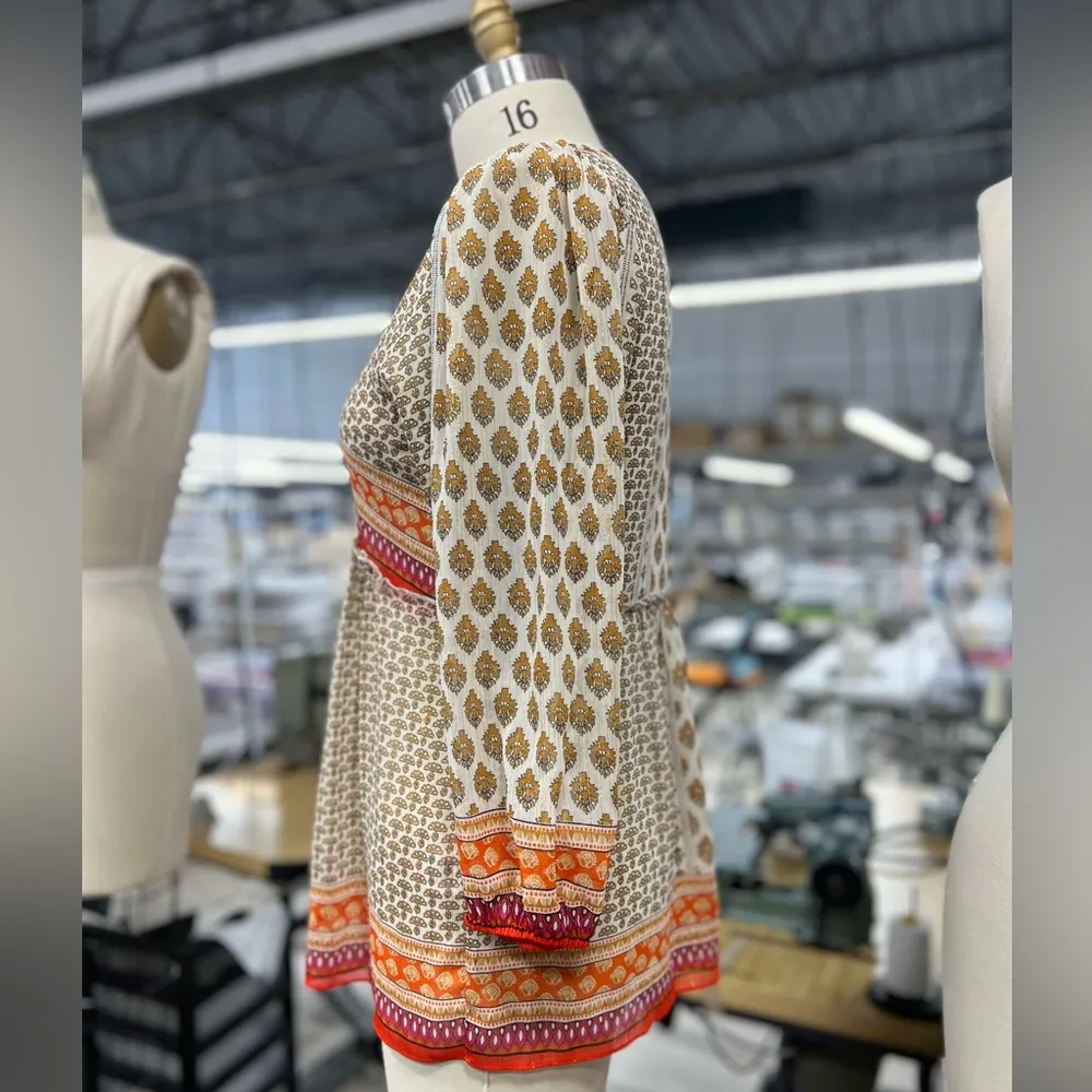 Rose + Olive Bohemian Blouse L - Image 3