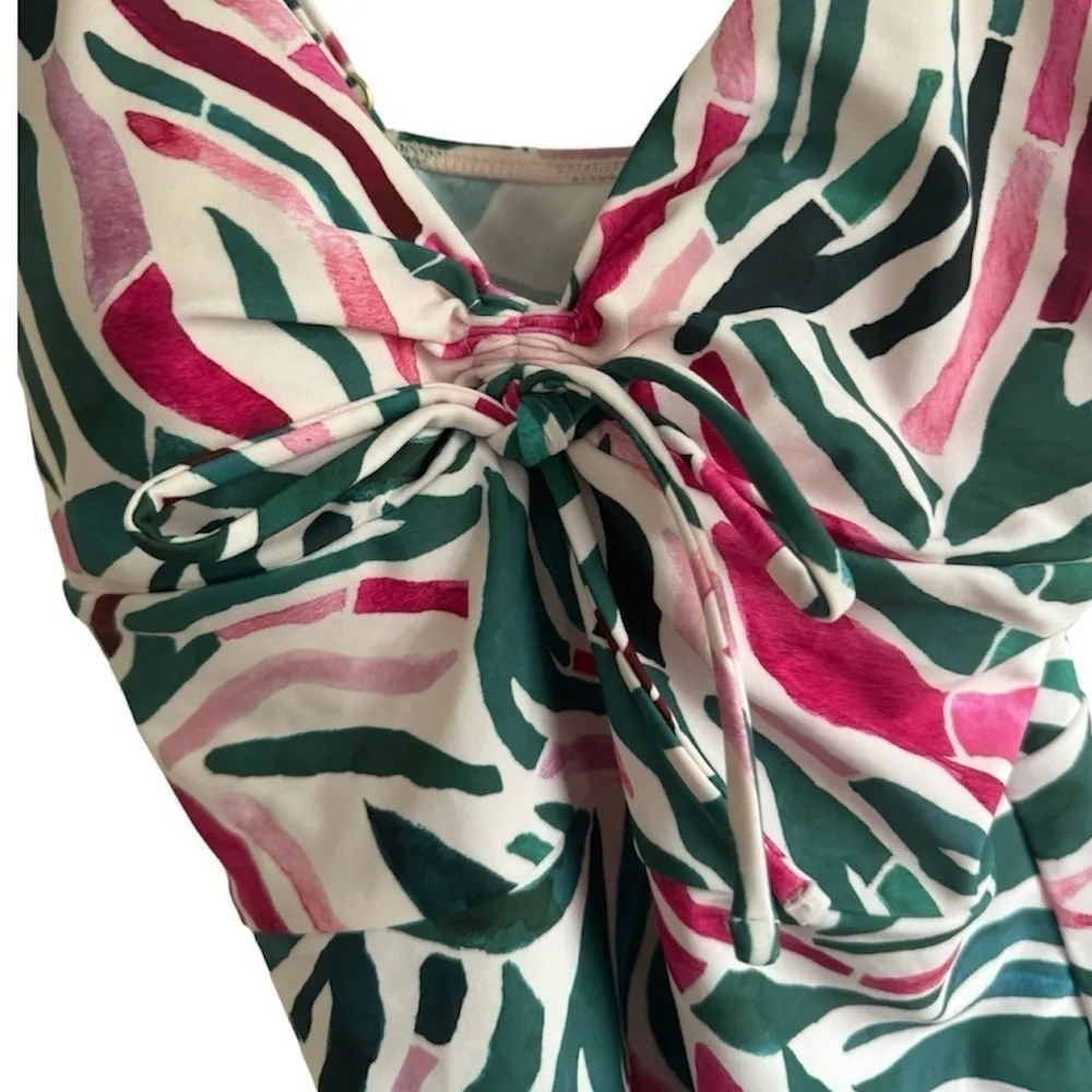 Summersalt The Cinched One-Piece Swimsuit‎ Pink Green White 2 - Image 6