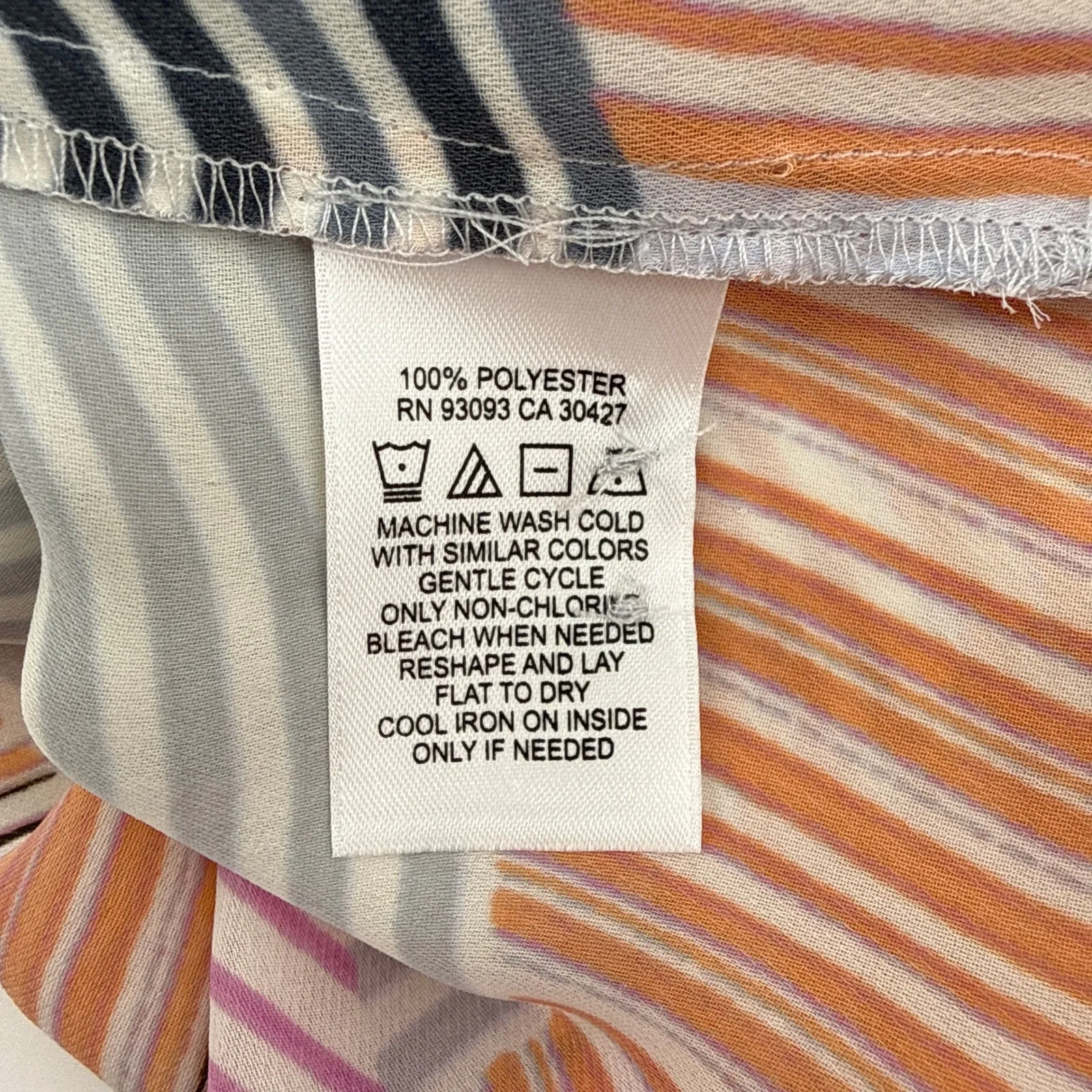 NWT NIC+ZOE 2X All Angles Multi Stripe Split Neck Long Sleeve Tunic Blouse - Image 9