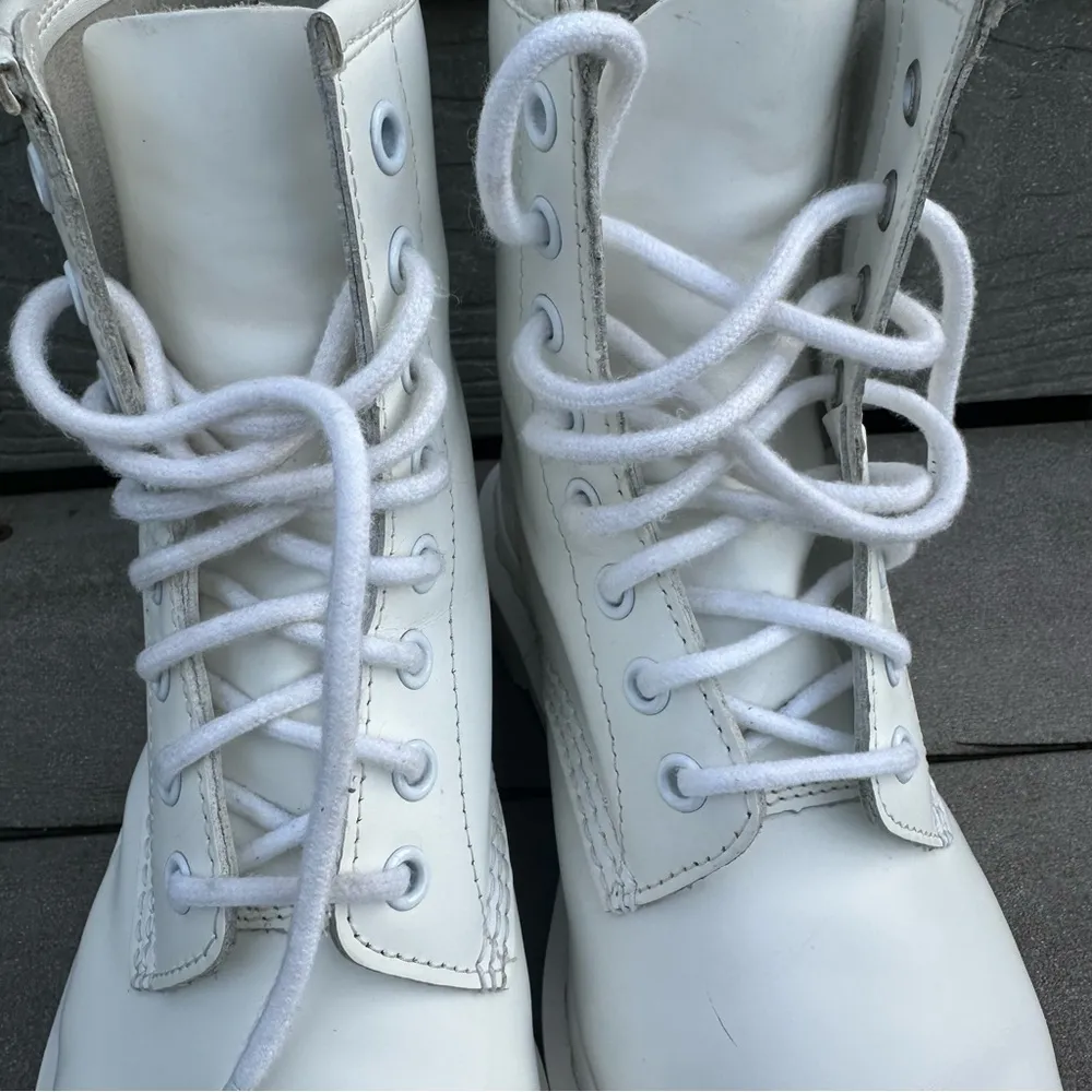 Dr Martens The Original Airwair 1460 Pascal Mono White Lace Up Boots - Image 10