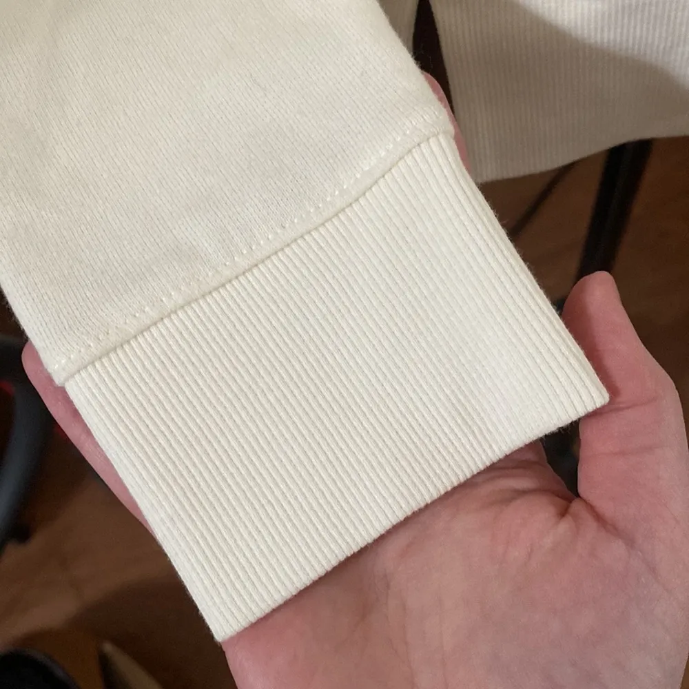 Ann Taylor Loft oriental metallic jacquard ivory sweatshirt size XS - Image 9