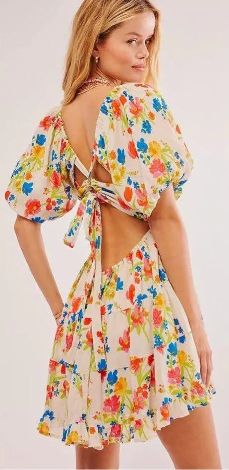 NWOT Free People Floral dress Sz S Multiple - Image 2