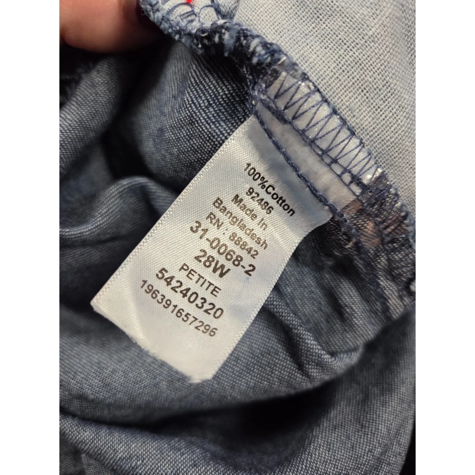 Woman Within NEW Drawstring Denim Skirt Dark Wash Plus Size 28W Petite - Image 3