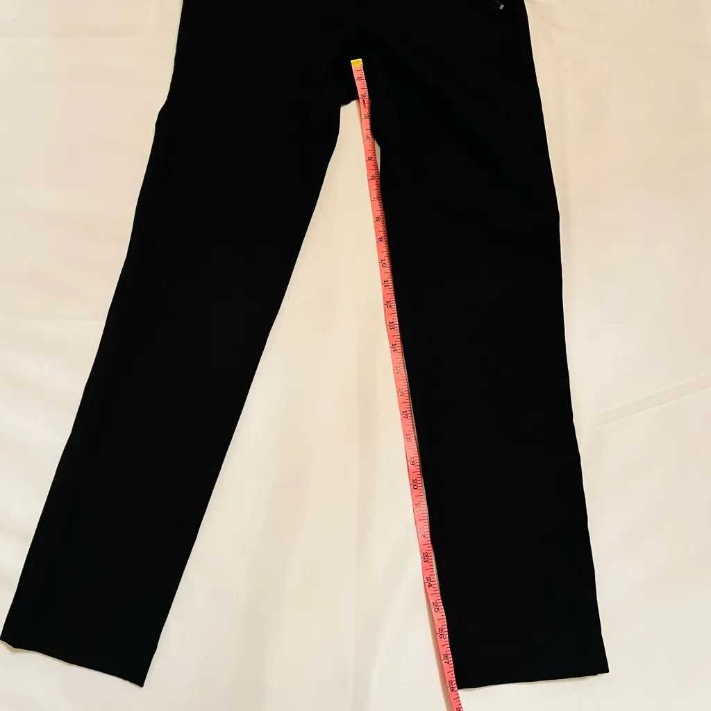 Rebecca Taylor Ava Techy Black Straight Leg Pants size 6 Business Classic - Image 11