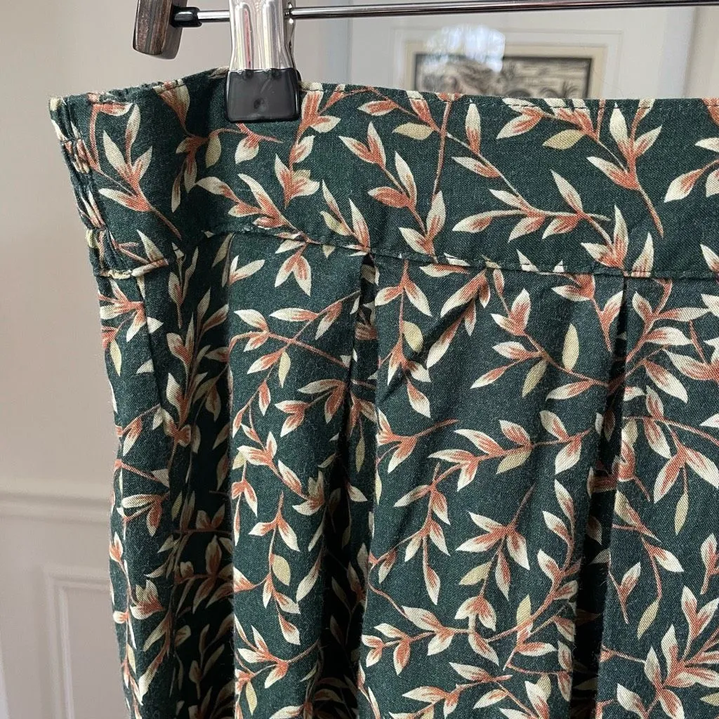 CC Hughes Long Green Cottagecore Prairie Skirt Vines L Size L - Image 3