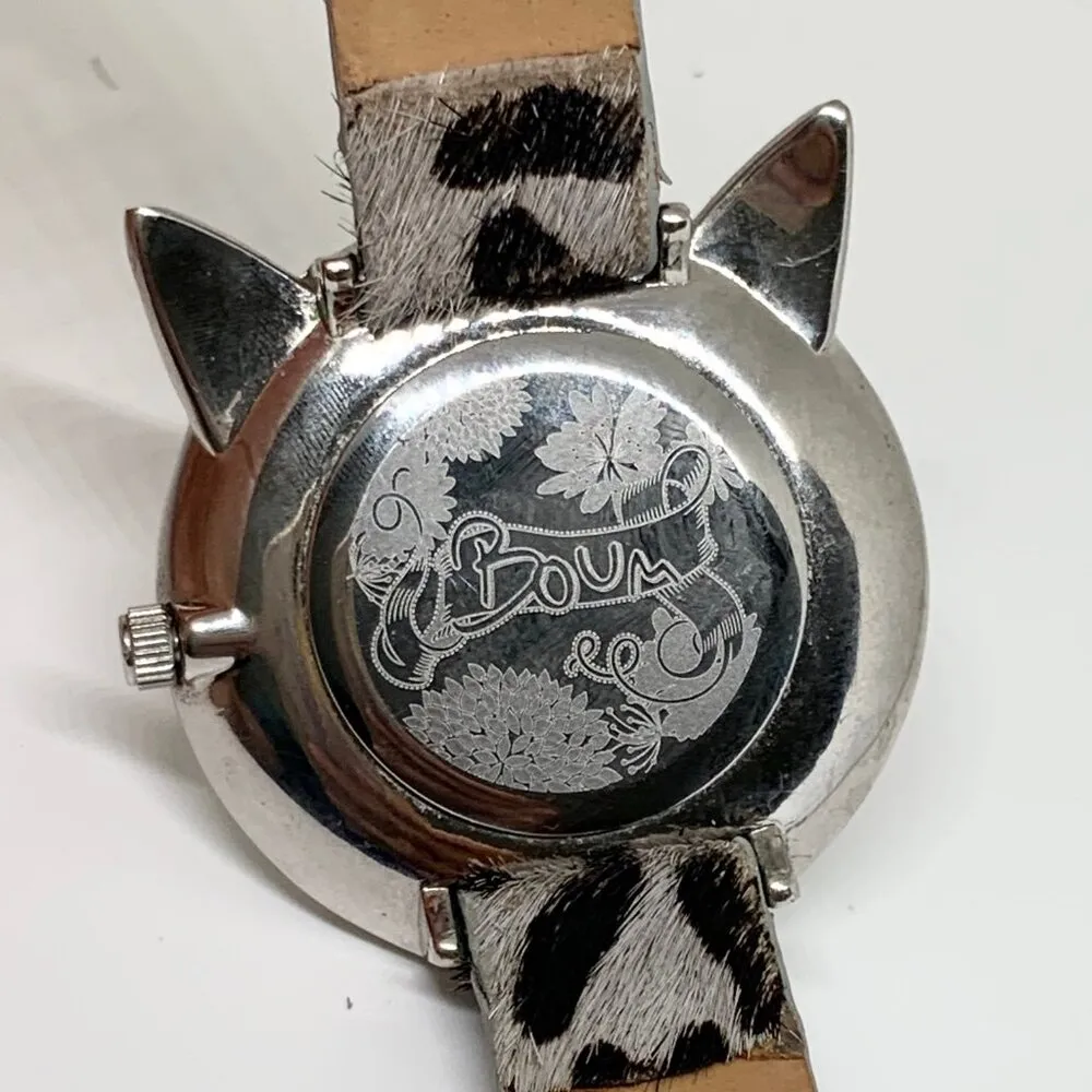 Boum Miaou Cat Women's Animal Print Cat Accent Quartz Watch 38mm running - Image 7