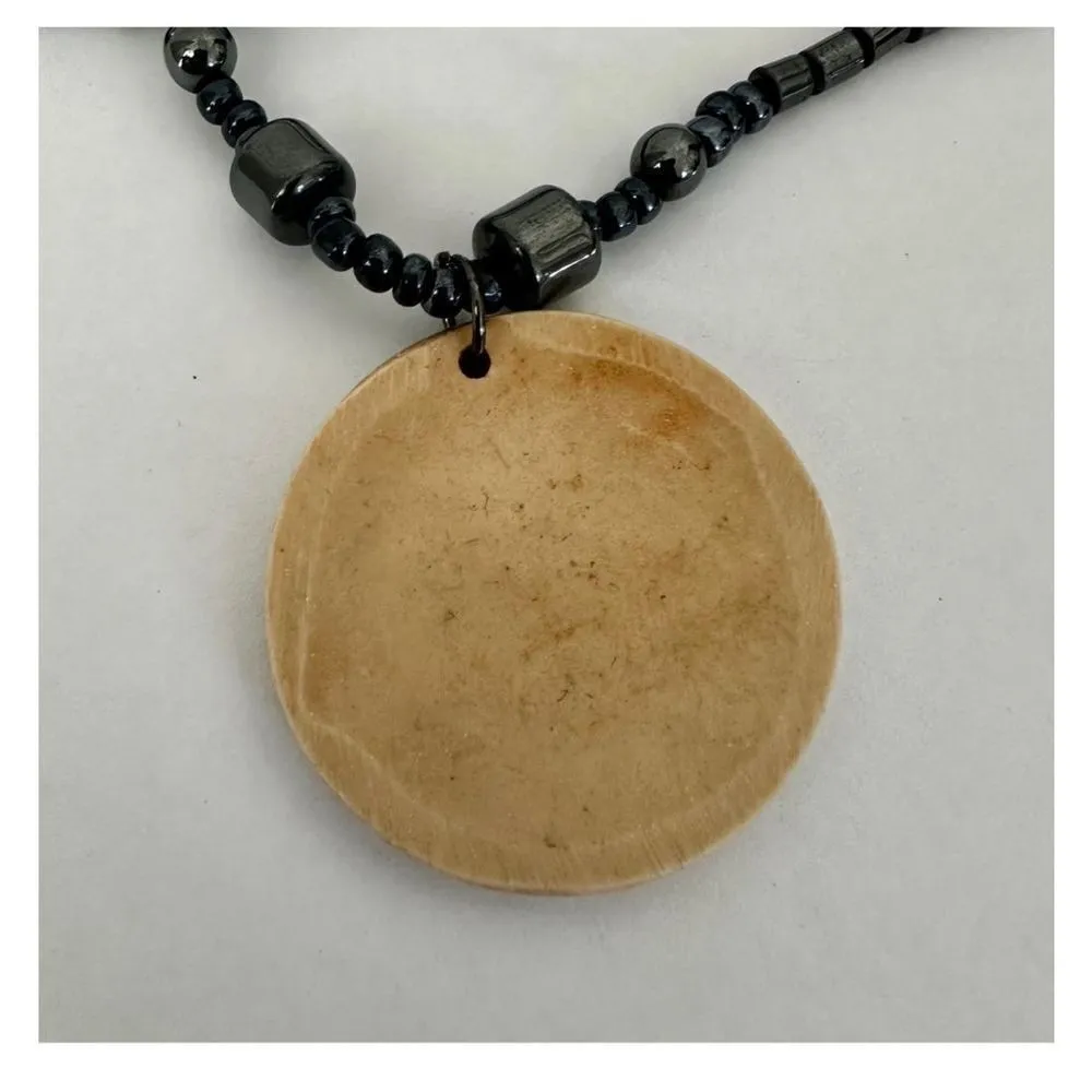 Hematite myan calendar pendant necklace - Image 8